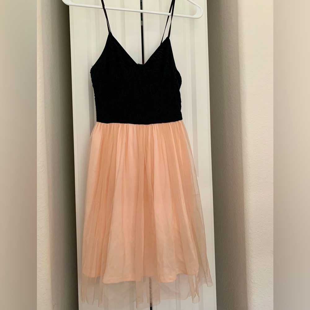 Charlotte Russe Bodice black and pink tulle dress